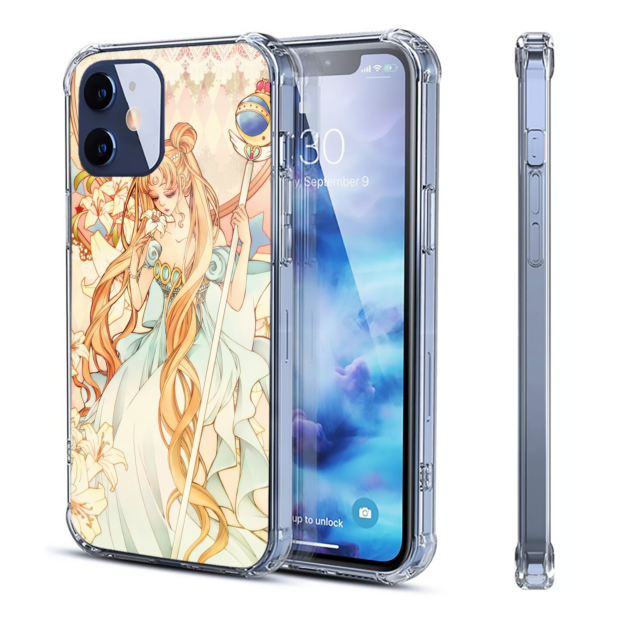 （画像用） 美少女戦士セーラームーン Sailor Moon 【iPhone 12シリーズ対応】透明スマホケース（クリアソフトケース）
